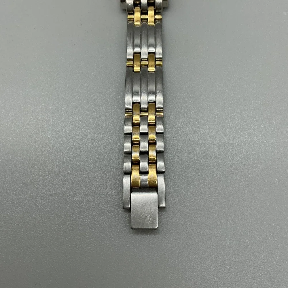 Pulsar V811-X040 Womens Watch 18mm White Dial Two Tone New Battery 7